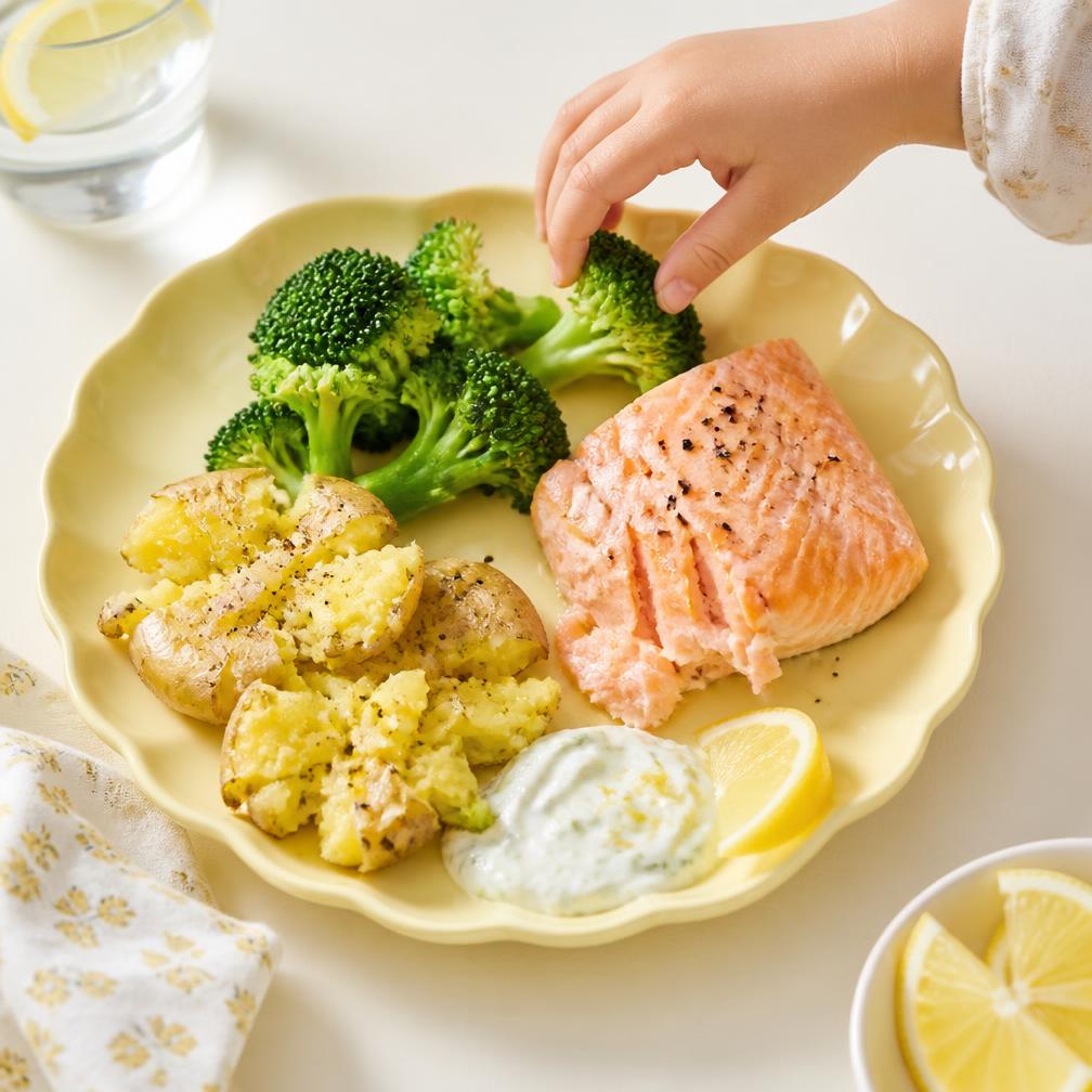 Salmon with potato crush